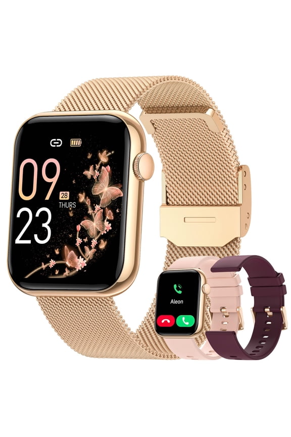 Smart Watch for Men Women (Answer/Make Call), Fitness Tracker Smartwatch with 3 Bracelets,120+ Sport Modes,Waterproof Watches,Sleep Monitor,Pedometer, Activity Tracker for Android iOS