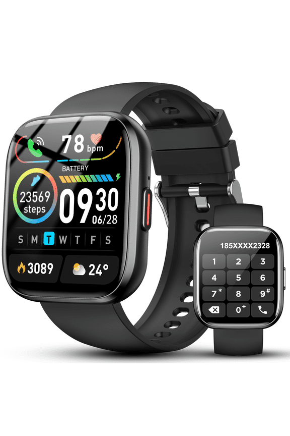 Smart Watch for Men Women Bluetooth Call, 1.85" HD Touch Screen Fitness Watch with Sleep Monitor, 112+ Sports Modes, IP68 Waterproof Activity Trackers for Android iOS