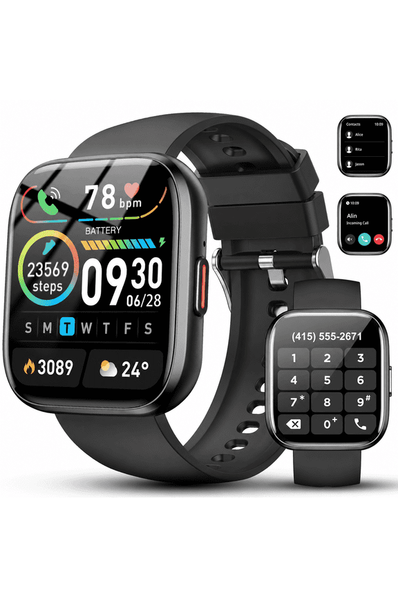Smart Watch for Men Women Bluetooth Call, 1.85" HD Touch Screen Fitness Watch with Sleep Monitor, 112+ Sports Modes, IP68 Waterproof Activity Trackers for Android iOS