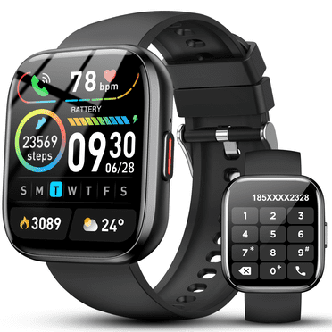 Smart Watch for Men Women, 1.85-inch HD Fitness Tracker with Bluetooth Calls, Sleep Tracking, 110+ Sports Modes, IP68 Waterproof, Android and iPhone
