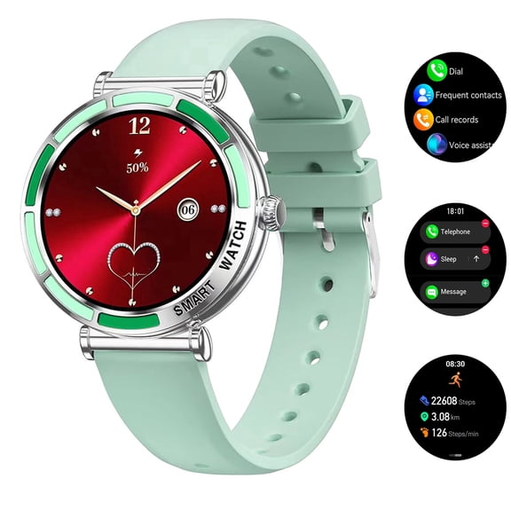 Smart Watch Bluetooth Call(Answer/Make Calls) 100+ Sports Modes Fitness Watch Mulimedia Message Reminder Step Pedimeter IP67 Waterproof Smartwatch Women