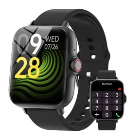 Smart Watch for Men Women, Bluetooth Calls/Answer, 1.83" HD Touchscreen Smartwatch Fits for Android and IPhone, Fitness Tracker, 110+ Sports Modes, IP68 Waterproof Fitness Watch, Black