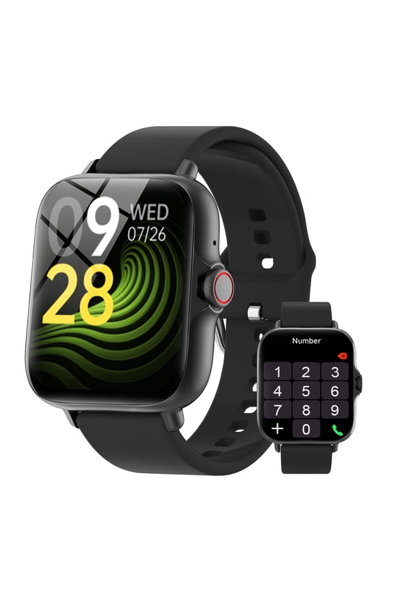 Smart Watch for Men Women, Bluetooth Calls/Answer, 1.83" HD Touchscreen Smartwatch Fits for Android and IPhone, Fitness Tracker, 110+ Sports Modes, IP68 Waterproof Fitness Watch, Black