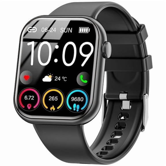 Smart Watch for Women Fitness Tracker for Android and Iphone,IP68 Waterproof Watch,Black