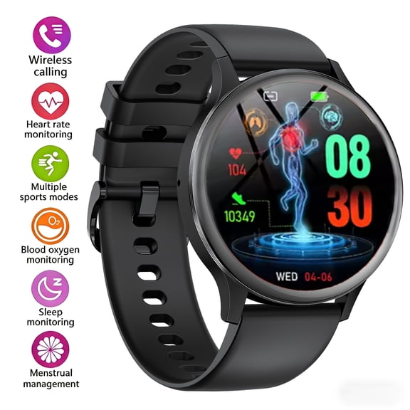 Smart Watch for Men Women, Fitness Tracker with Health & Sleep Monitor, Voice Assistant, SOS, 110+ Sports Modes, Waterproof, Compatible with Android iOS, Valentine's Day Gift
