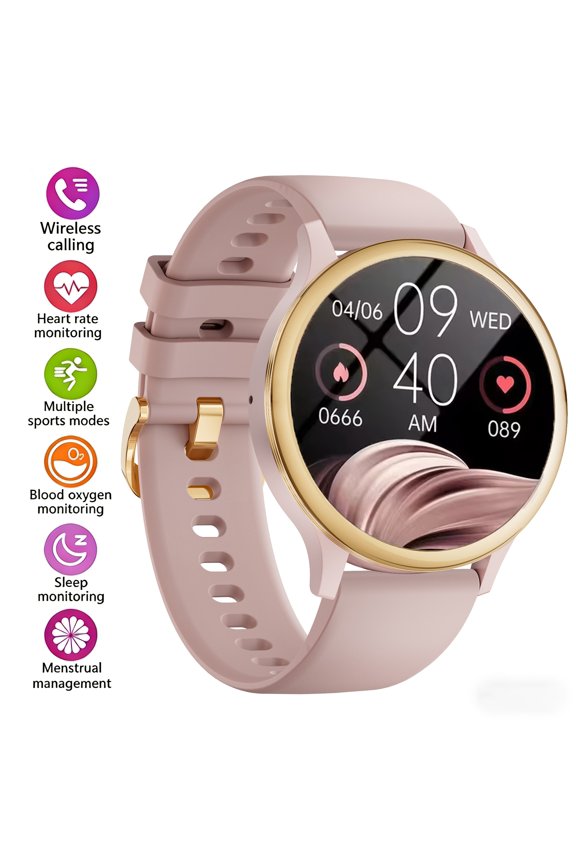 Smart Watch for Men Women, Fitness Tracker with Health & Sleep Monitor, Voice Assistant, SOS, 110+ Sports Modes, Waterproof, Compatible with Android iOS, Valentine's Day Gift