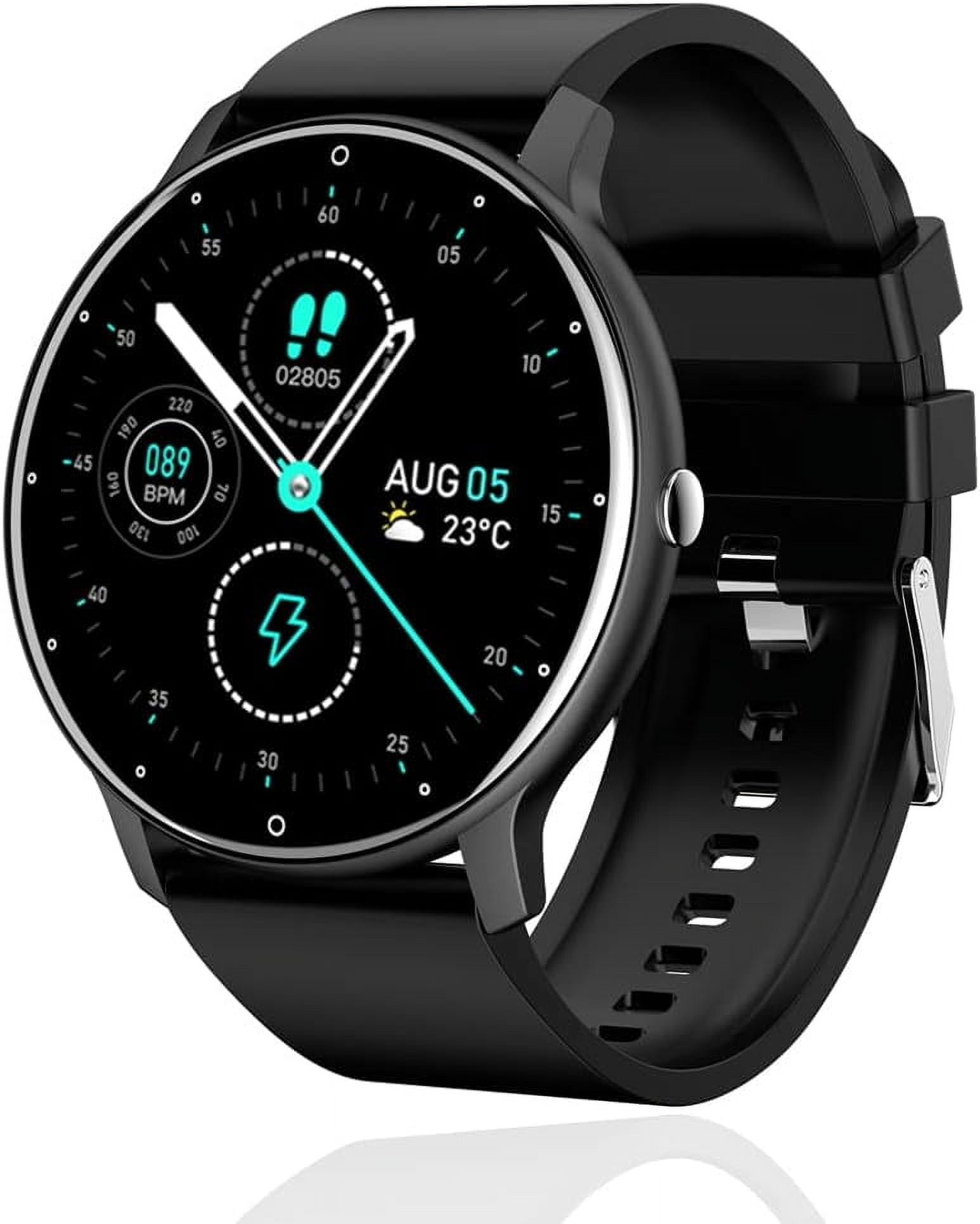 SGNICS Smart Watch for Motorola Moto G (2024) Fitness Tracker Watches for Men Women, IP67 Waterproof HD Touch Screen Smartwatch for Android/iOS Phones, 24 Sports, Activity Tracker - Black