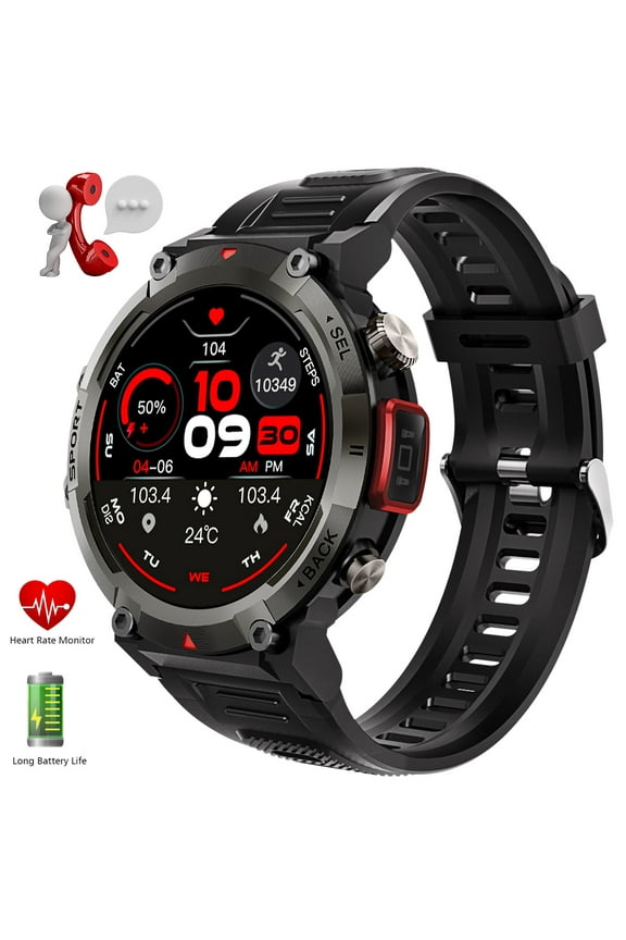 Smart Watch(Receive & Dial), 2023 Newest 1.45" TFT HD Full Touch Screen, Smart Watch for Men Women, SmartWatchs with Health Tracker/Fitness Tracker/Call/Text/Flashlight