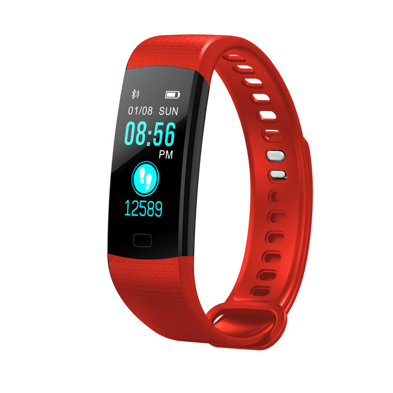 Smart Watch Slim Fitness Tracker Heart Rate Monitor Gym Amazing Sports Activity Tracker Watch Pedometer Watch with Sleep Monitor Step Tracker for Kids Women and Men RED Walmart