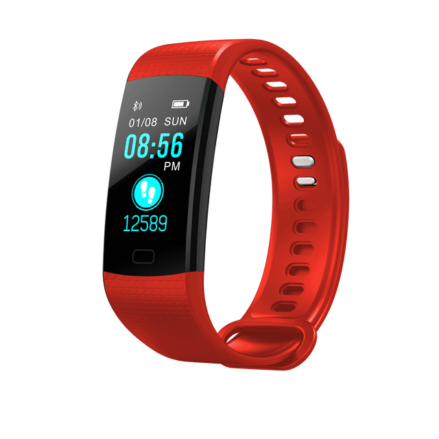 Smart Watch Slim Fitness Tracker Heart Rate Monitor, Gym Amazing Sports Activity Tracker Watch, Pedometer Watch with Sleep Monitor, Step Tracker (RED)