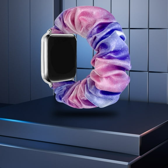 Smart Watch, Smart Watches for Women, Hairband Strap Smart Watch Bands Universal Interface Stretchy Reusable Bands Applicable to The Latest Models 1-8 Generations, Smart Watches for Men(Pink-Purple)