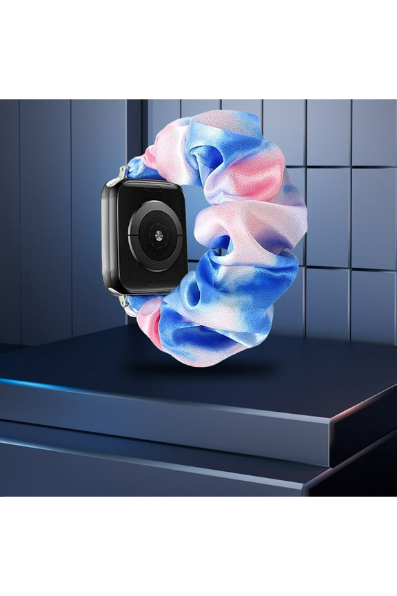 Smart Watch, Smart Watches for Women, Hairband Strap Smart Watch Bands Universal Interface Stretchy Reusable Bands Applicable to The Latest Models 1-8 Generations, Smart Watches for Men(Blue-white)