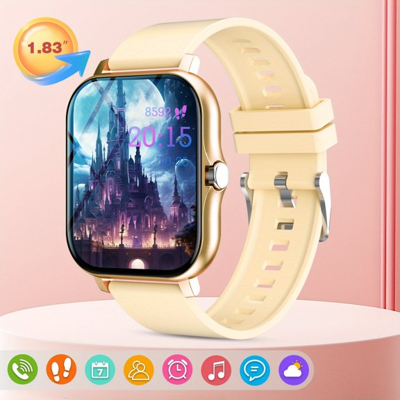 Smart Watch with Wireless Call, Fashion Sports Smartwatch Fitness Tracker, HD Full Touch Screen, Step, Calories, Call Information Prompt, Multi-Functional Smart Watch, Sport Smartwatch Gift Unisex