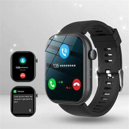 Smart Watch with Wireless Calling/Dial, Multiple Sport Mode, Calling Reminder and Rejection, Sms Reminder, Custom Wallpaper, Smart & Wearable Devices for iPhone/Andriod