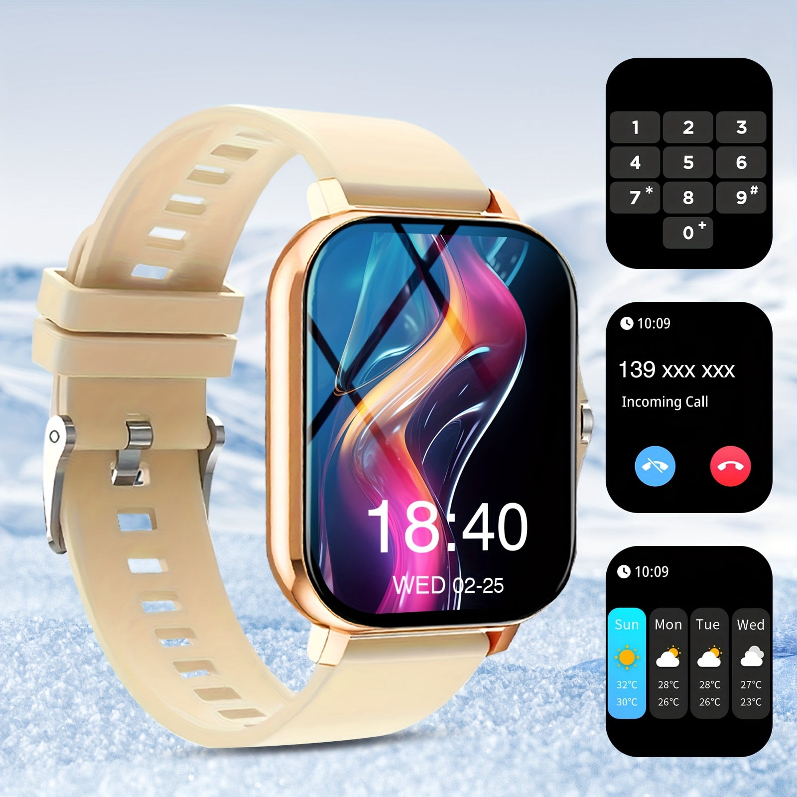 Smart Watch with Wireless Calling/Dialing, Wireless, Compatible for ...