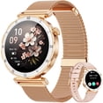 thumbnail image 1 of Joautrial Smart Watch for Women, 1.19" AMOLED HD Screen, Bluetooth Call & Message Reminder, Fitness Watch with 110+ Sport Modes, Smartwatch Compatible with iPhone & Android, Gold, 1 of 8