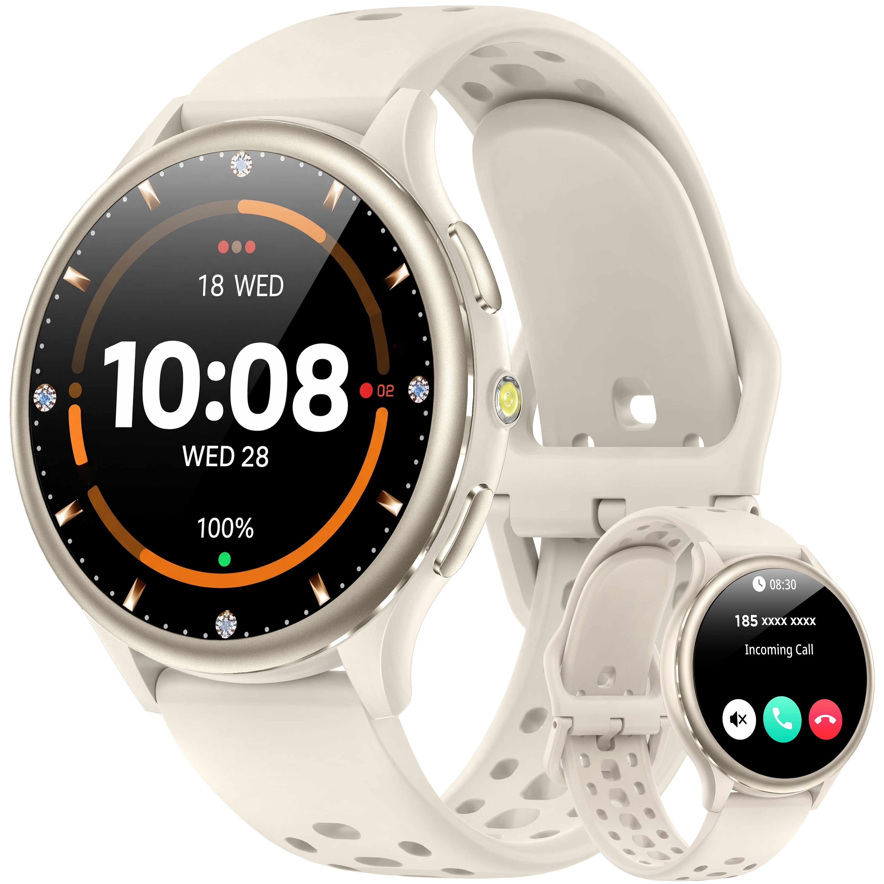 Smart Watch for Women, 1.32-inch Round TFT Display, Bluetooth Calling ...