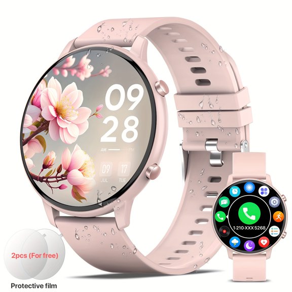 Smart Watch for Women: 1.39" Touch Screen, Call/Make Calls for iPhone Android, Fitness Tracker, 100+ Sports Modes, Message Push, Weather, Voice Assistant