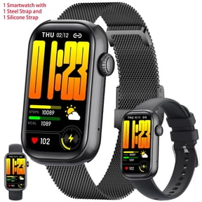 Smart Watch for Women, 1.47" HD Touchscreen, Bluetooth Calling (Answer/Make Calls), 10-Day Standby, IP68 Waterproof, Fitness Tracker Compatible with Android & iPhone  Perfect Gift for Her(2 Strap)