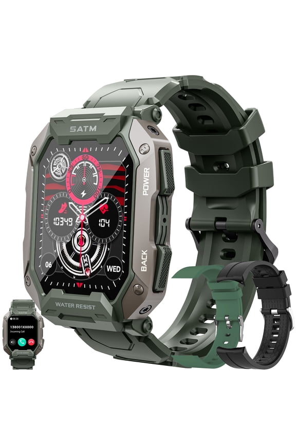 Smart Watch for Women, 1.81" HD Touchscreen, Bluetooth Calling (Answer/Make Calls),10-Day Standby, 1 ATM Waterproof, Fitness Tracker Compatible with Android & iPhone (3 Strap)