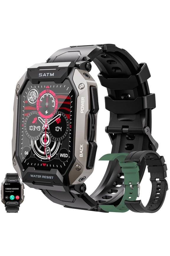Smart Watch for Women, 1.81" HD Touchscreen, Bluetooth Calling (Answer/Make Calls),10-Day Standby, 1 ATM Waterproof, Fitness Tracker Compatible with Android & iPhone (3 Strap)