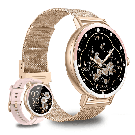 Smart Watch for Women Android/iPhone Devices, IP68 Waterproof Fitness Tracker with Bluetooth Answer/Make Calls, Activity Pedometer/100+ Sports Modes, Perfect Gift