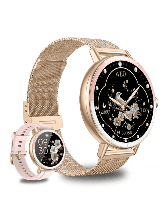Smart Watch for Women Android/iPhone Devices, IP68 Waterproof Fitness Tracker with Bluetooth Answer/Make Calls, Activity Pedometer/100+ Sports Modes, Perfect Gift