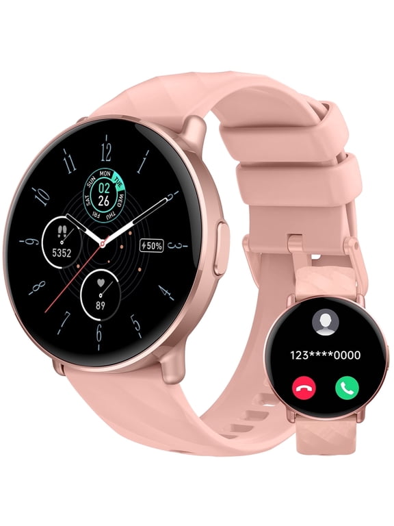 Smart Watch for Women Android iphone, 1.39" Touchsreen Fitness Tracker with Bluetooth Calls, 110+ Sport Modes, IPX8 Waterproof, Gift Idea, Pink