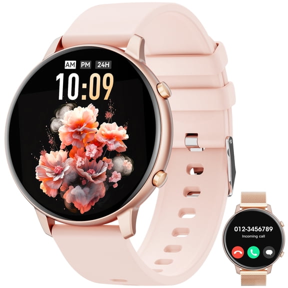AI Smart Watch for Men Women, Fitness Tracker with Call Function & 1.39" HD Touchscreen, 100 Sport Modes, IP68 Waterproof Smartwatch for Android and Iphone, Gold