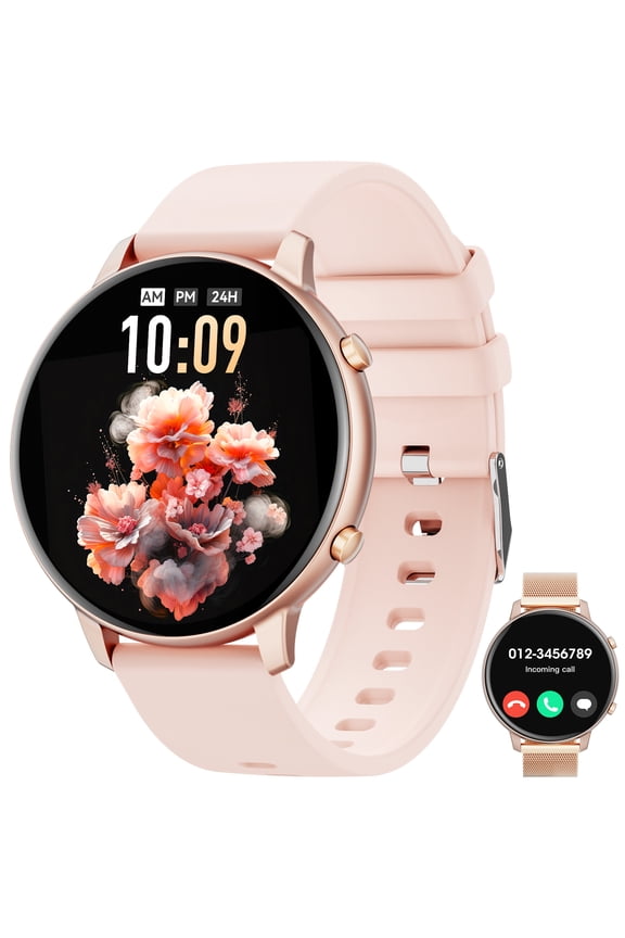 AI Smart Watch for Men Women, Fitness Tracker with Call Function & 1.39" HD Touchscreen, 100 Sport Modes, IP68 Waterproof Smartwatch for Android and Iphone, Gold