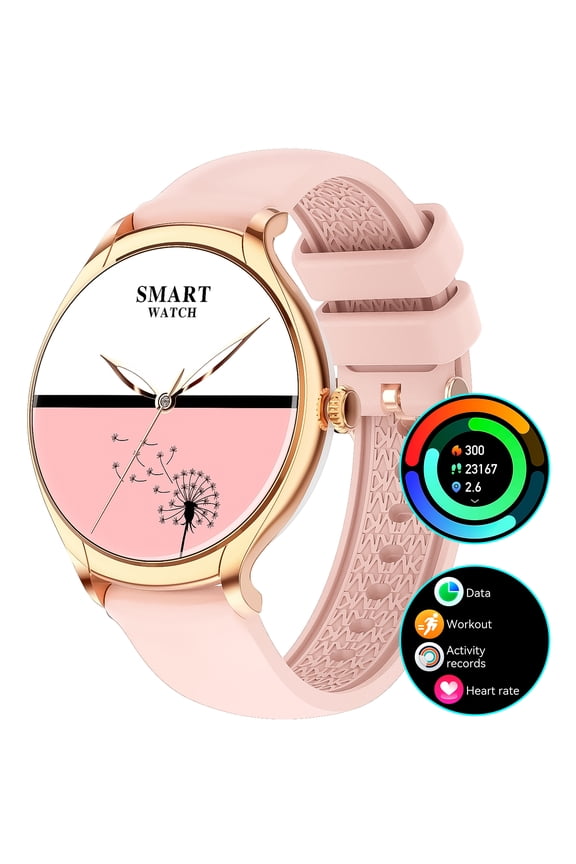 Smart Watch for Women Bluetooth Make/Answer Call Waterproof Sports Smartwatch Compatible with iPhone Android Phone 1.39" HD Color Screen Fitness Tracker