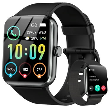 Smart Watch for Women Men, 1.96" Smartwatch (Answer/Make Call) for Android & iOS, Fitness Tracker with 100+ Sport Modes, IP67 Waterproof Activity Tracker Sleep Monitor/Pedometer/Calories