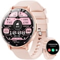 thumbnail image 1 of Smart Watch for Women Men, fits for Android and IPhone Devices, Fitness Tracker/pedometer, 1.38-inch smartwatch Gift, Answer/Make Calls/120 Sports Modes, IP68 Water-Resistant Fitness Watch (Pink), 1 of 5