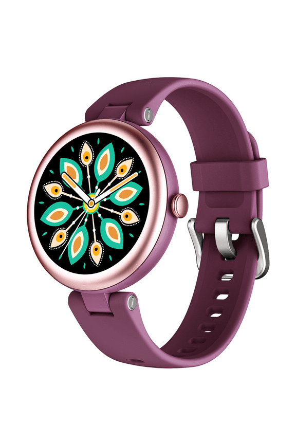 Smart Watch for Women Waterproof Purple, Small, Round Women's Watch Compatible with iPhone Android Phones Fitness Tracker Watch with Heart Rate Monitor Pedometer Sleep Tracker