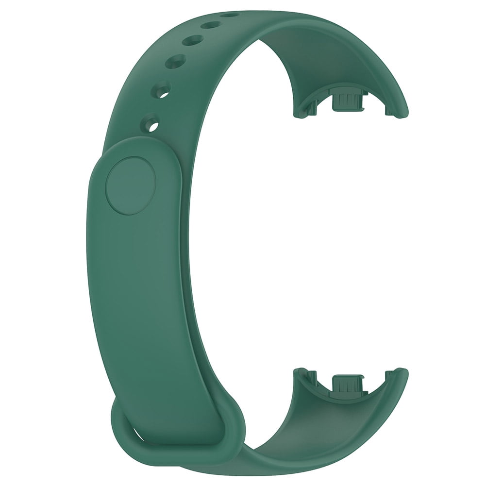 For Xiaomi Mi Band 8 Active Solid Color Integrated Silicone Watch Band(Teal  Green)