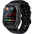 thumbnail image 1 of Smart Watch for Xiaomi Poco X2 Military Smart Watch for Men (Answer/Make Call), 1.85in HD Tactical Sports Rugged Smartwatch, Fitness Tracker Watch for Android/iOS Phones - Black, 1 of 5