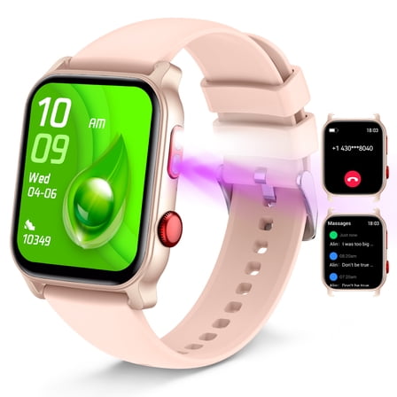 Smart Watch Bluetooth Call  LED flashlight 150+Sports Modes Tracker Fitness for Android Ios  Women Men Watch