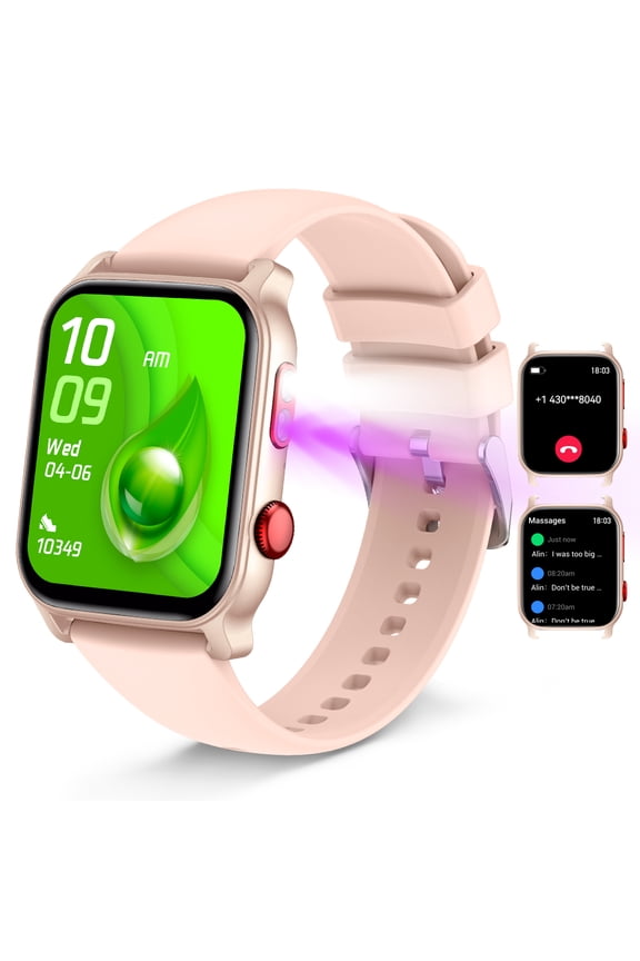 Smart Watch Bluetooth Call  LED flashlight 150+Sports Modes Tracker Fitness for Android Ios  Women Men Watch