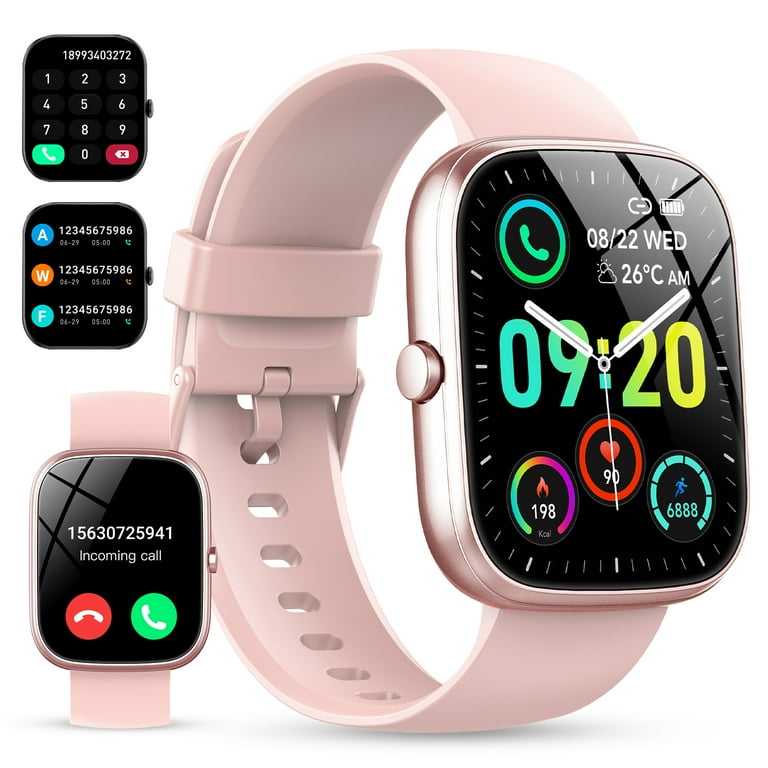 Smart Watch for Android and iPhone IP68 Waterproof Smartwatch for Women Men 100 Sports Modes 1.91 inch Fitness Tracker Smart Watch with Bluetooth Call Answer Make Calls for Gift Pink Walmart