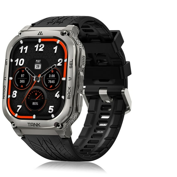 Smart Watch for Android and iPhone,Military Smartwatch for Men Women 1.96 "AMOLED display with 170 Sports Modes