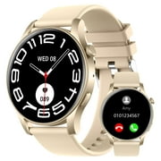Smart Watch for Android and iPhone, TIGRADE Answer/Make Call Smartwatch for Men Women Waterproof, 100+ Sport Modes, Fitness Activity Tracker, Gold