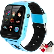 Smart Watch for Kids, 1.54 Touch Screen Smartwatch with SOS Call Camera Learning Games, Smart Phone Watch for Children Boys Girls 3-12 Blue