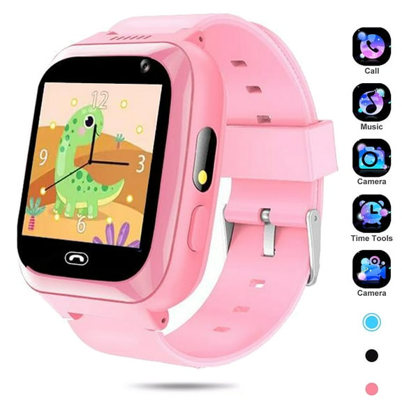 Smart Watch for Kids, Smartwatch with Call 8 Games Video Camera Calculator Music Player, Touch Screen Watch for Boys Girls (Pink)