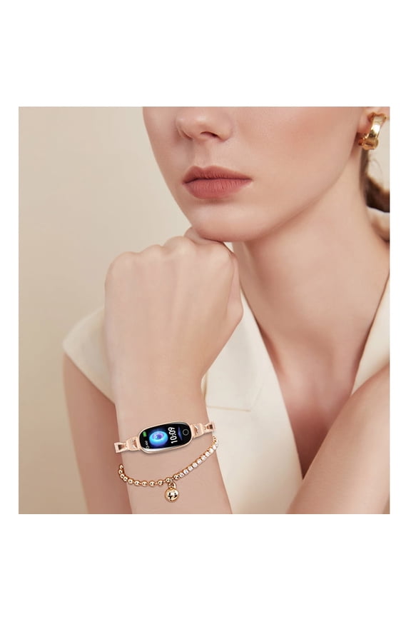 Smart Watch for Ladies  with Fitness, Sport & Sleep Tracker, Golden