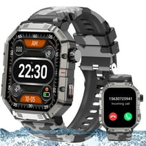 Smart Watch for Men, 2.02'' HD Bluetooth Call Outdoor Watch, IP68 Waterproof Smart Watches Compatible with Android Apple Phone, Black