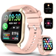 Smart Watch for Women Android IOS with Bluetooth Call, 1.85 Touch Screen 112+ Sport Modes Fitness Tracker, IP68 Waterproof Smartwatch, Gift Idea, Pink