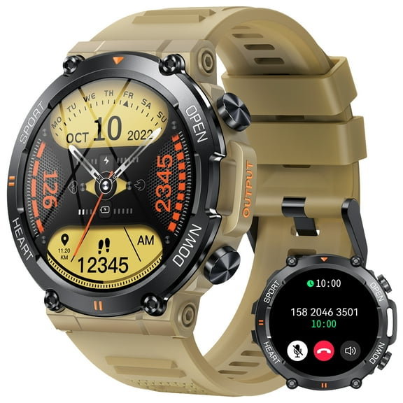 Smart Watch for Men (Answer/Make Calls) 1.39" HD Big Screen Fitness Tracker Smartwatch Compatible with Android iPhone Samsung