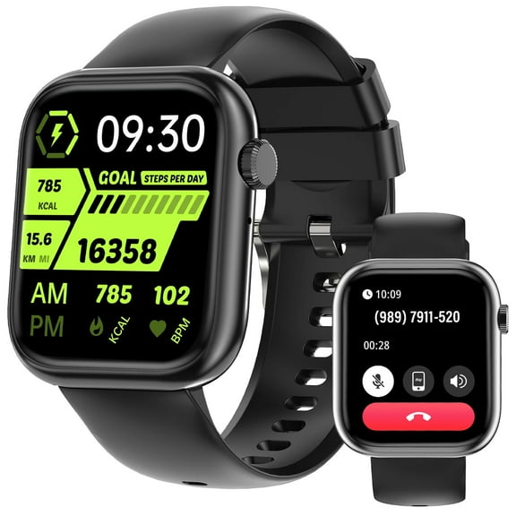 Smart Watch for Men Women,1.83-inch Fitness Tracker, 123+ Sports Modes, Bluetooth Calling (Receive/Dial),  for IOS / AndroidBlack