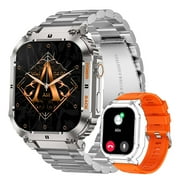 Smart Watch for Men Women 1.96 High - definition Large- screen Bluetooth Call Sports Outdoor Smart Watch with Fitness Tracker Waterproof
