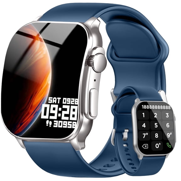 Smart Watch Fits for Android and iPhone, 2.01" AMOLED Screen, Bluetooth Calls/Answer, Fitness Tracker, 110+ Sport Modes, Smart Watch for Men Women, IP68 Waterproof Smartwatch, Gifts for Dad